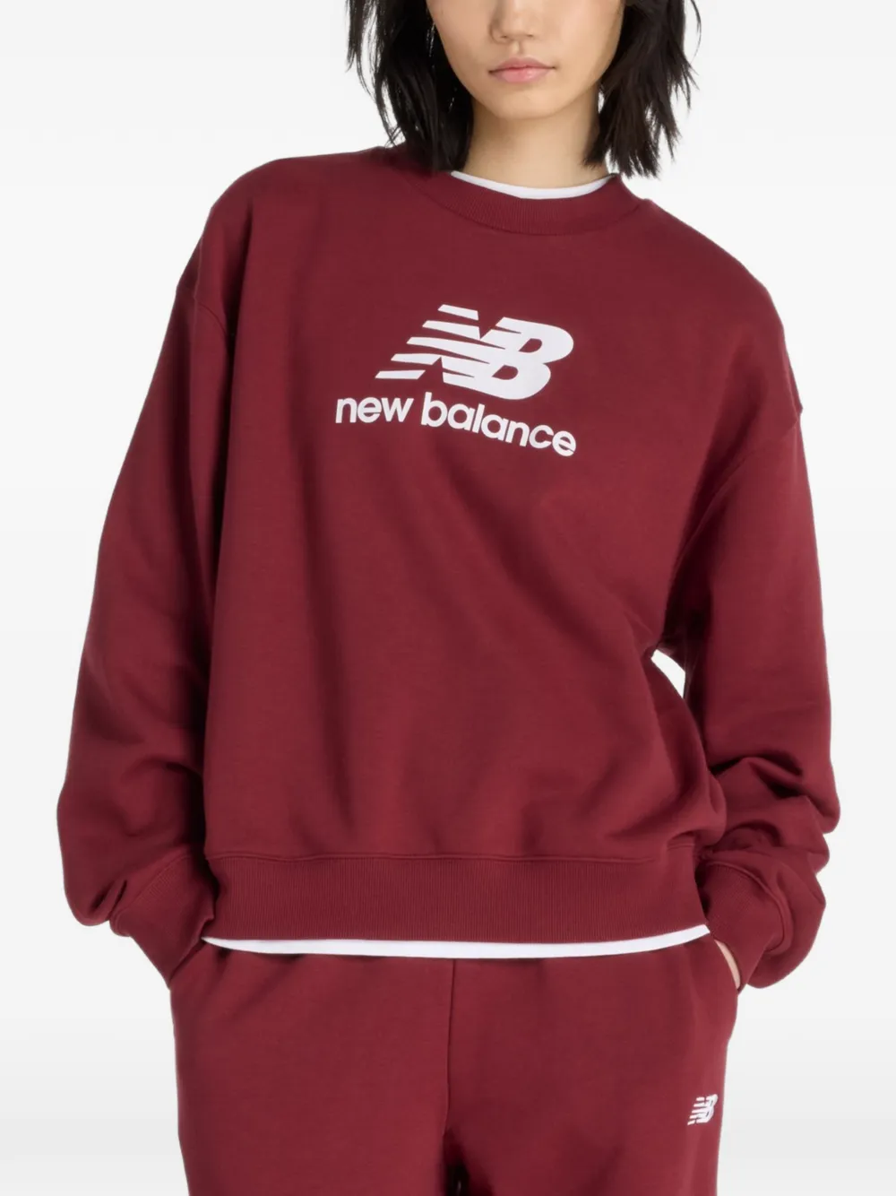 New Balance Felpa girocollo - Rosso