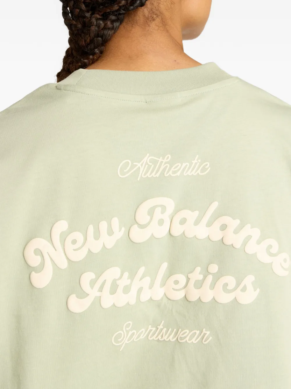 New Balance T-shirt met logodetail Groen