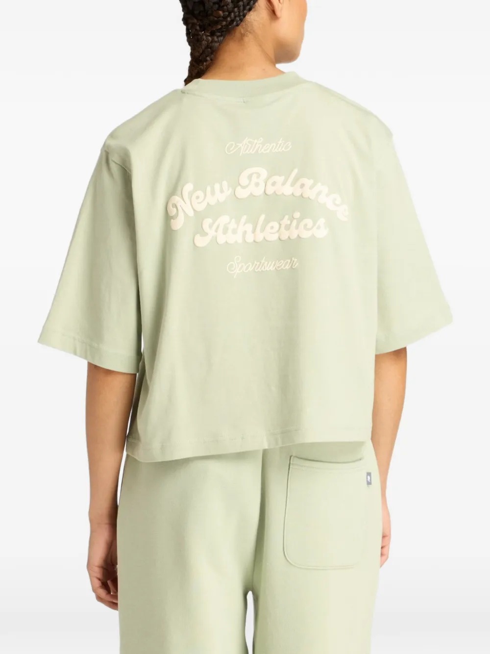 New Balance T-shirt met logodetail Groen