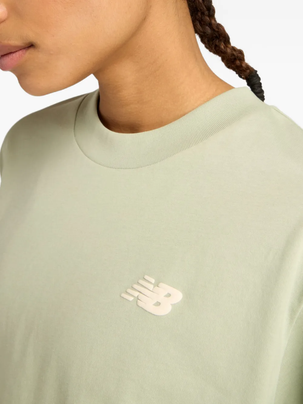 New Balance T-shirt met logodetail Groen