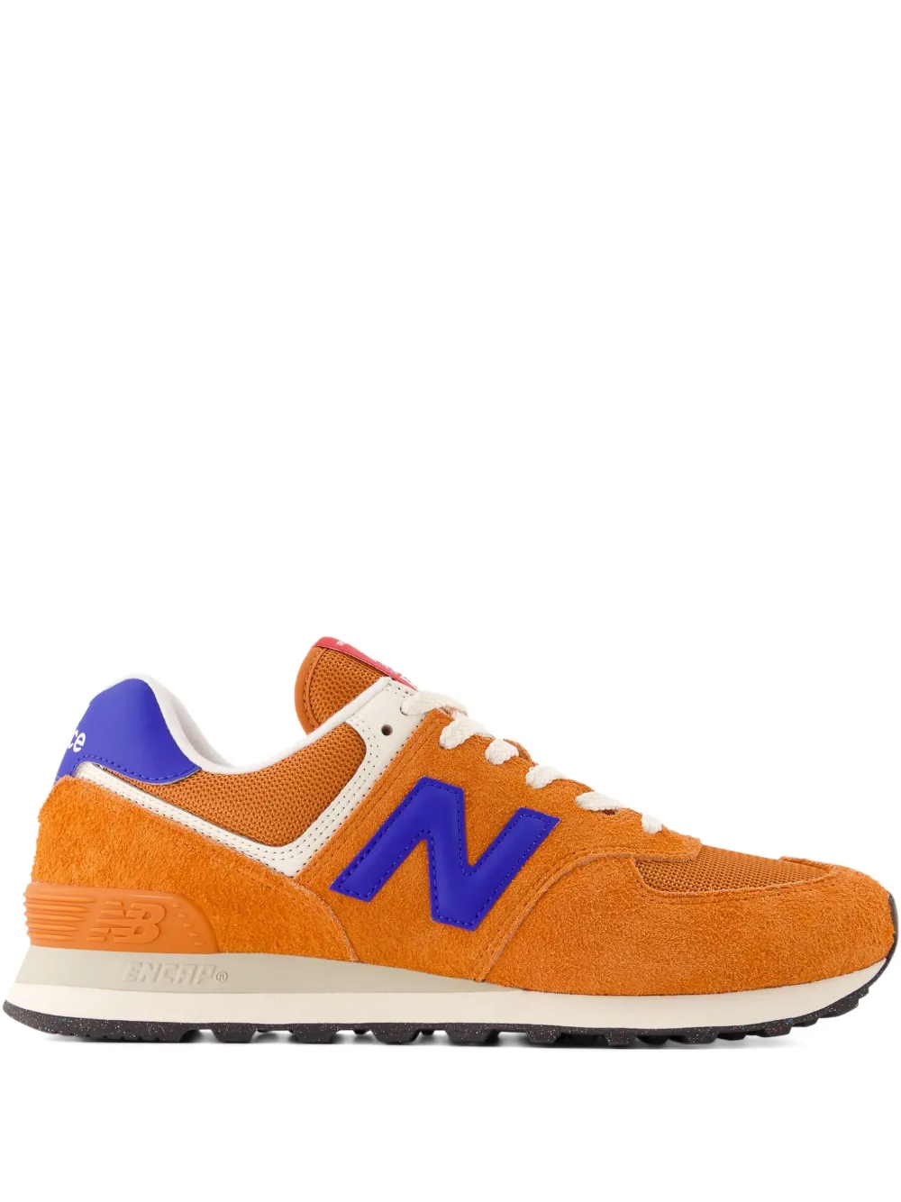 New Balance 574 suède sneakers met logo Oranje