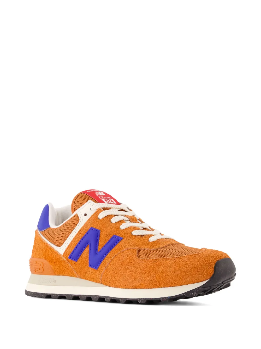 New Balance 574 suède sneakers met logo Oranje
