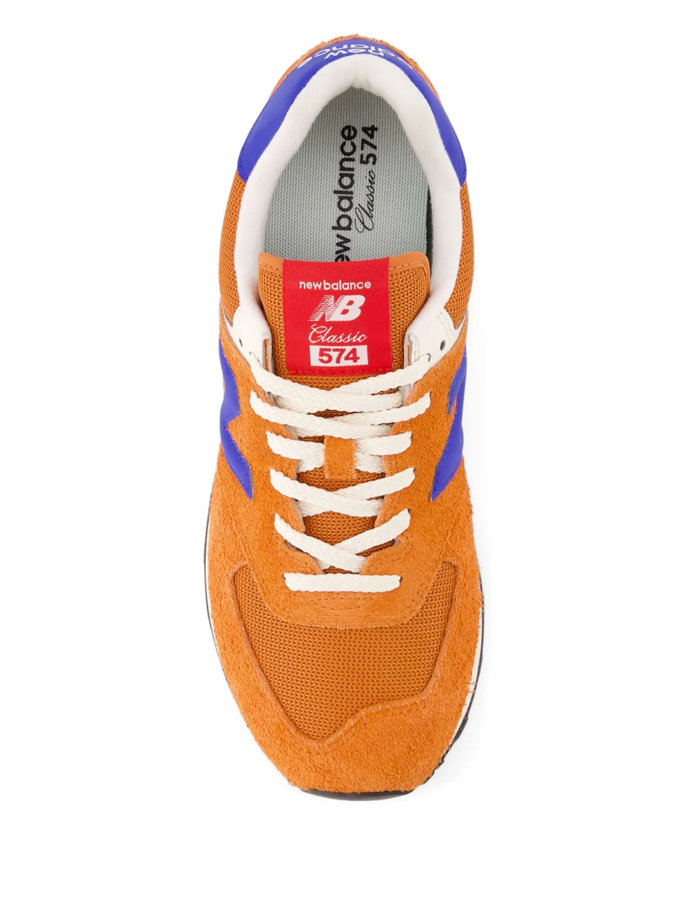 New Balance 574 suède sneakers met logo Oranje