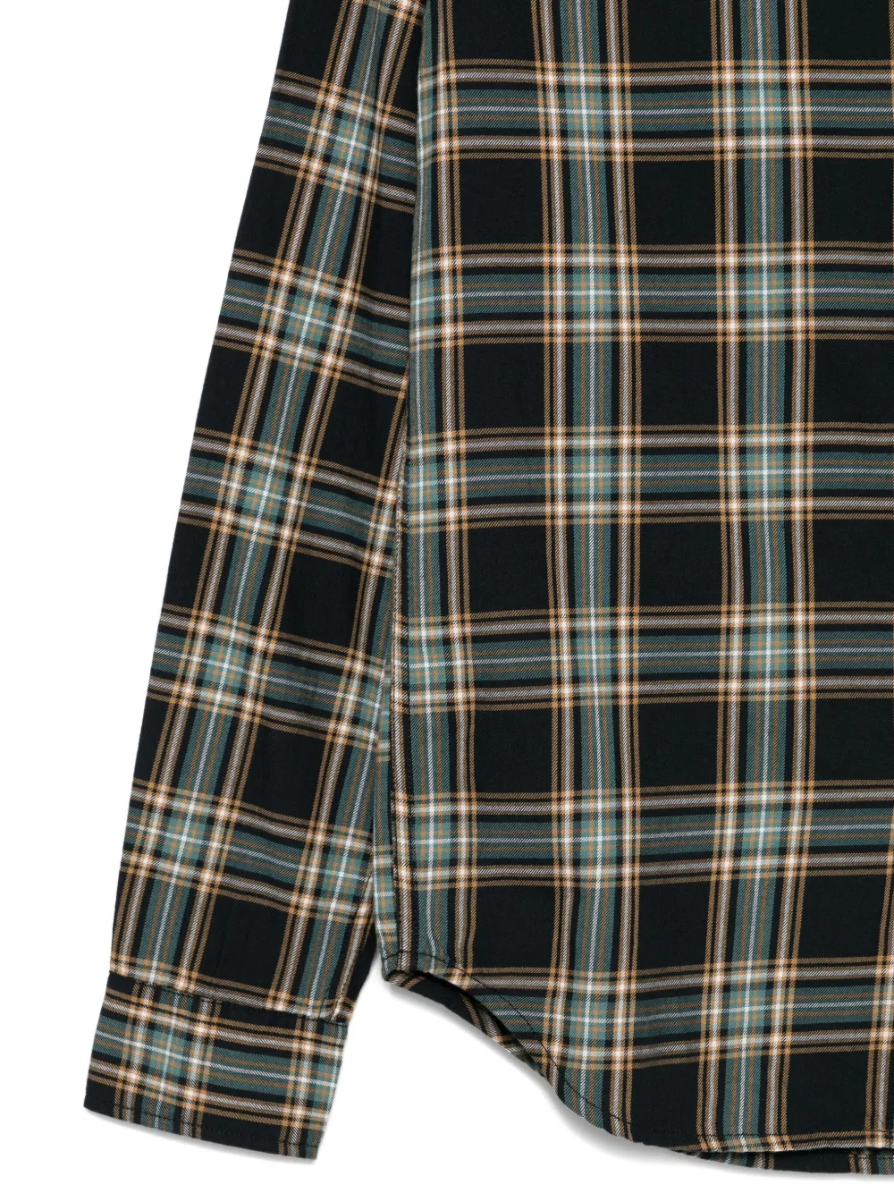 Superdry Plaid-check Button Shirt In Black