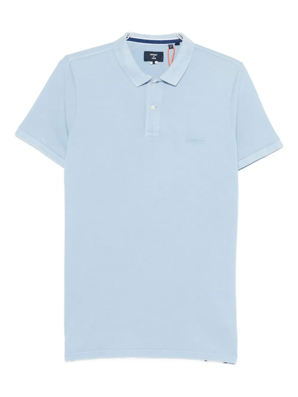 Superdry logo-embroidered polo shirt | Blue | Image 1