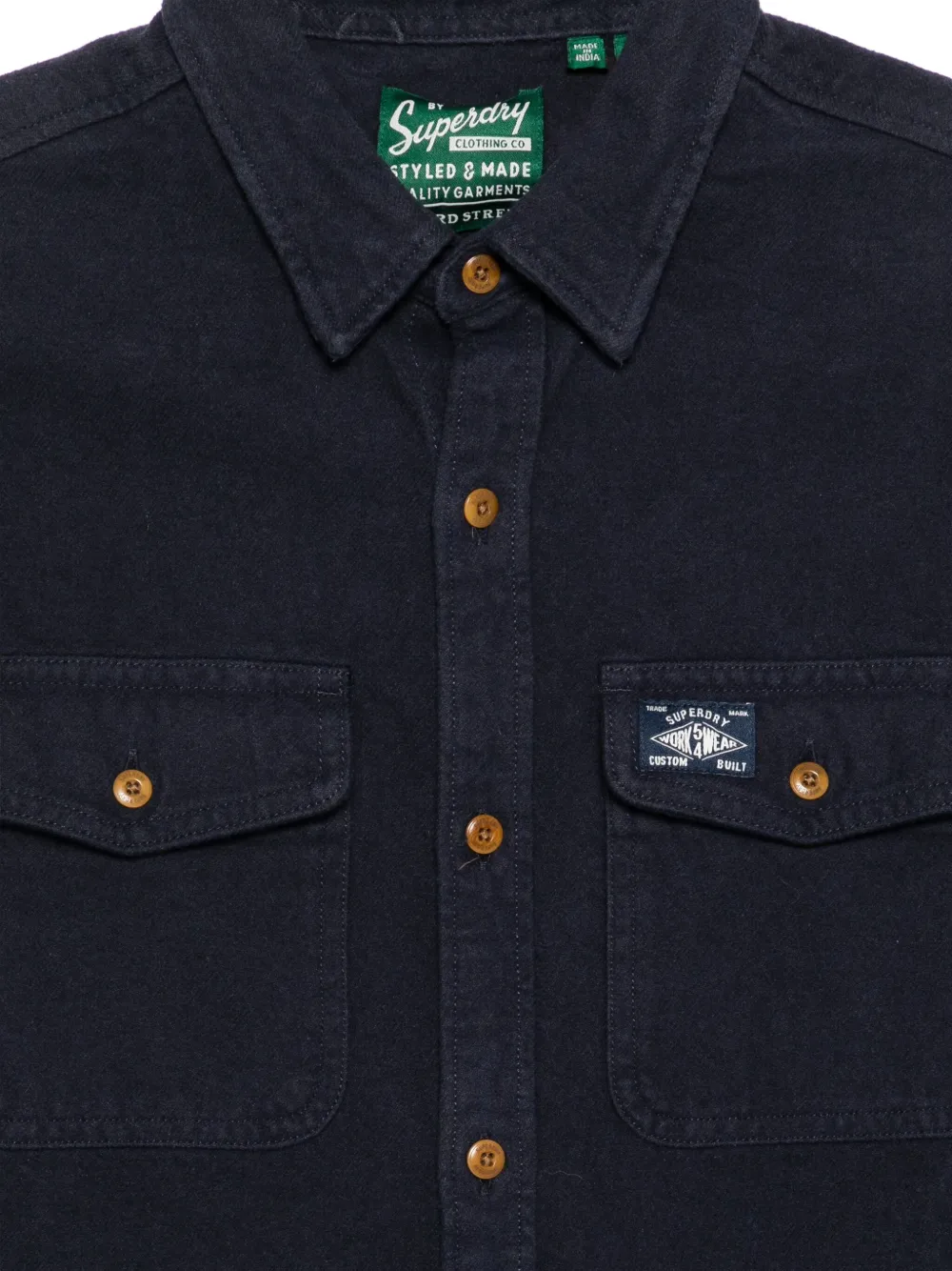 Superdry Ribfluwelen overhemd Blauw