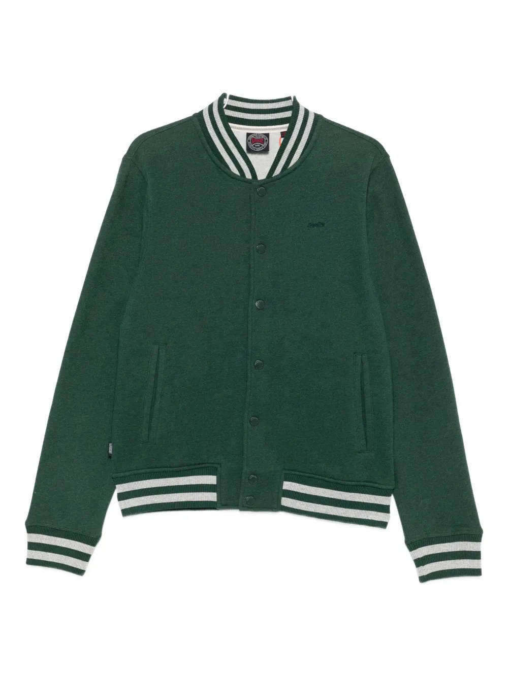 Superdry striped bomber jacket | Green | Image 1