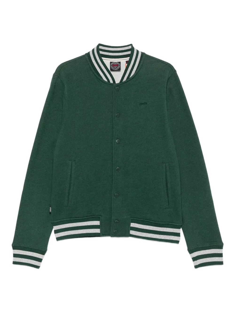 Superdry chamarra bomber con rayas estampadas | verde | Image 1
