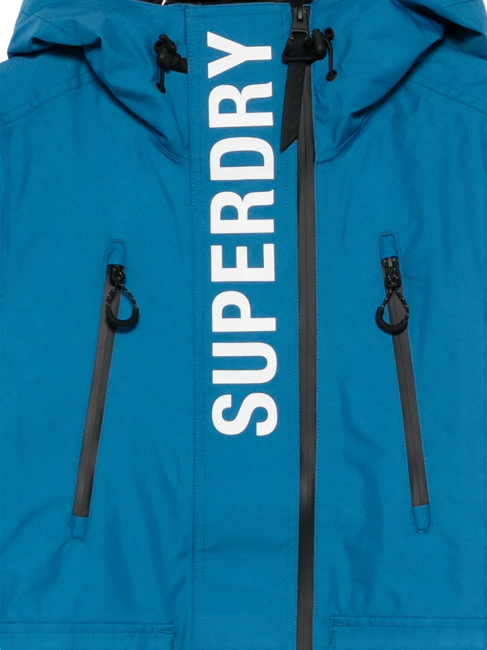 Superdry Zip-up Hooded Jacket In Blue