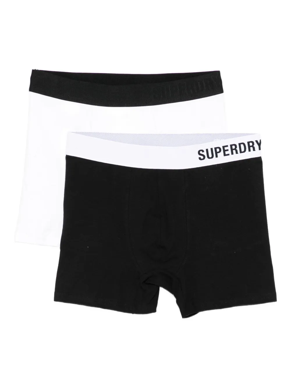Superdry Logo-waistband Boxer Set In Black