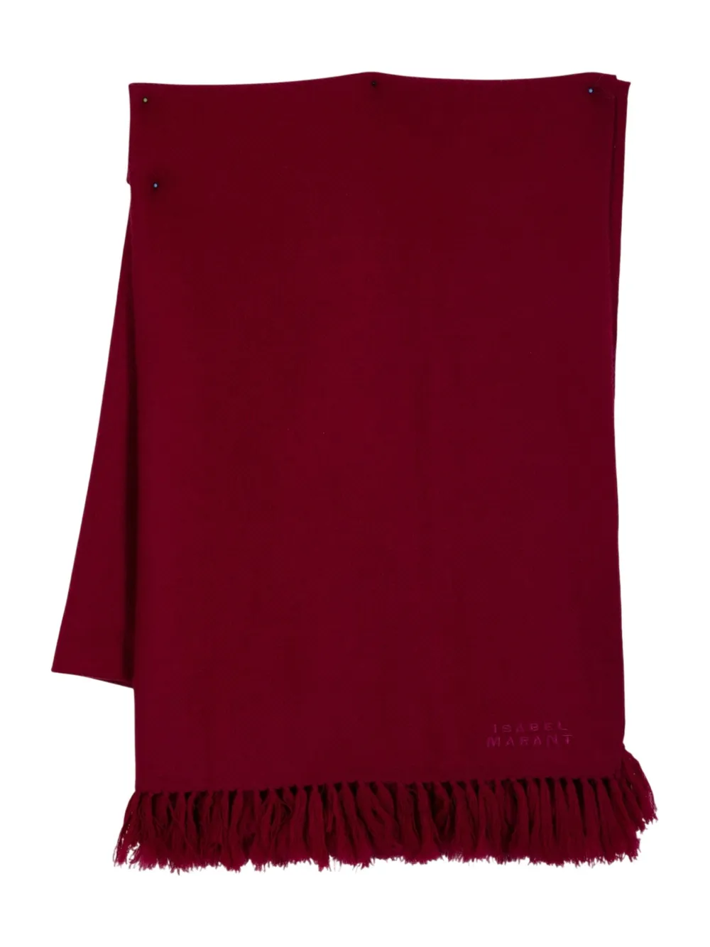 ISABEL MARANT fringed-trim scarf - Rood