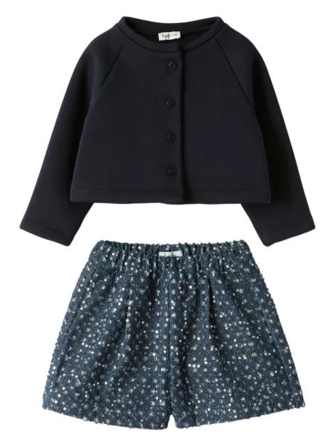 Il Gufo sequin-embellished shorts set