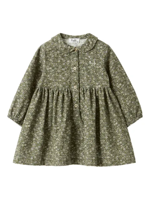 Il Gufo floral-print corduroy dress