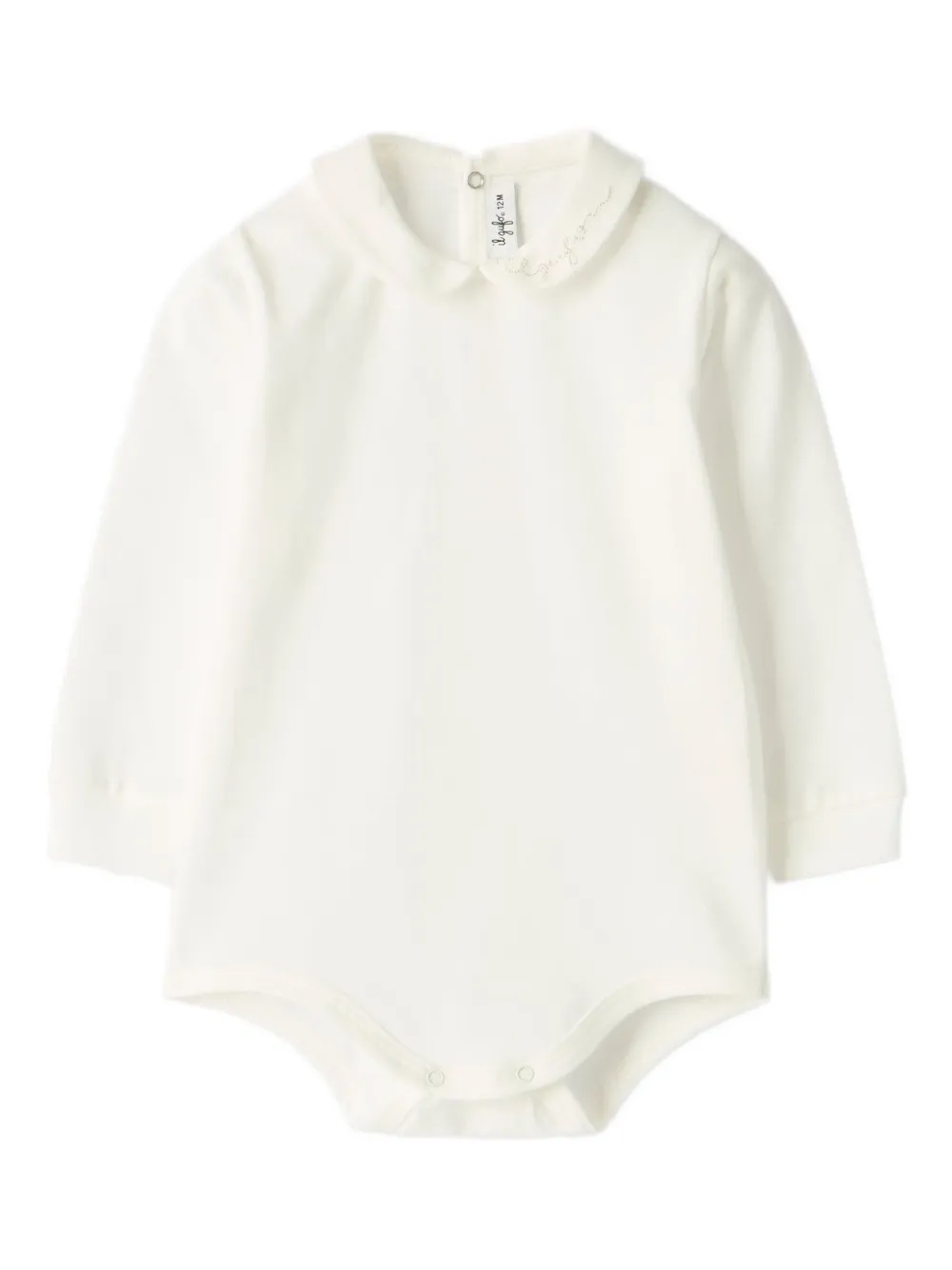 Il Gufo logo-embroidered bodysuit - Toni neutri