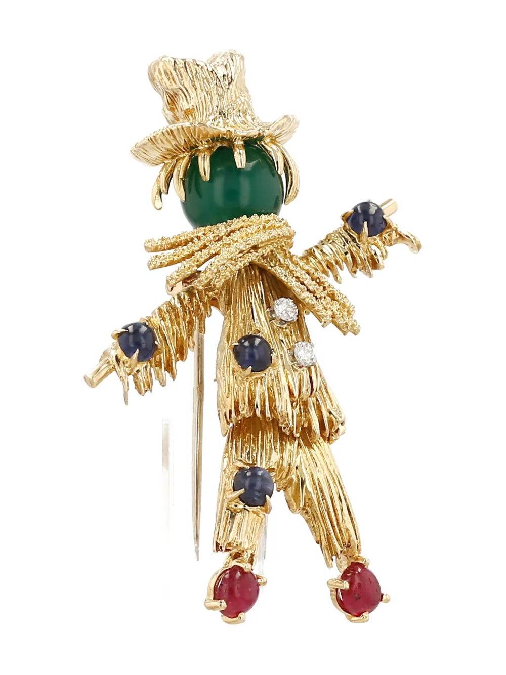 Pre-owned Van Cleef & Arpels 1970s Yellow Gold Diamond Brooch