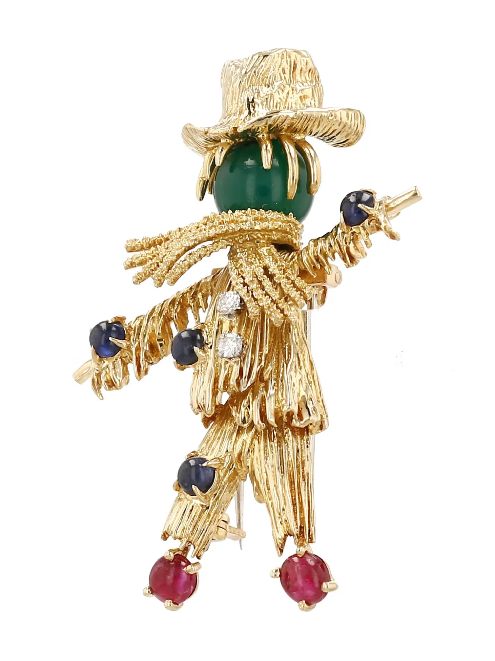 Pre-owned Van Cleef & Arpels 1970s Yellow Gold Diamond Brooch