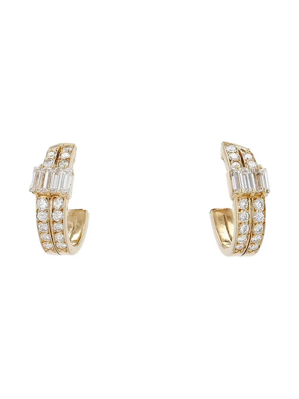 Pre-owned Van Cleef & Arpels 1990s Yellow Gold Diamond Earrings