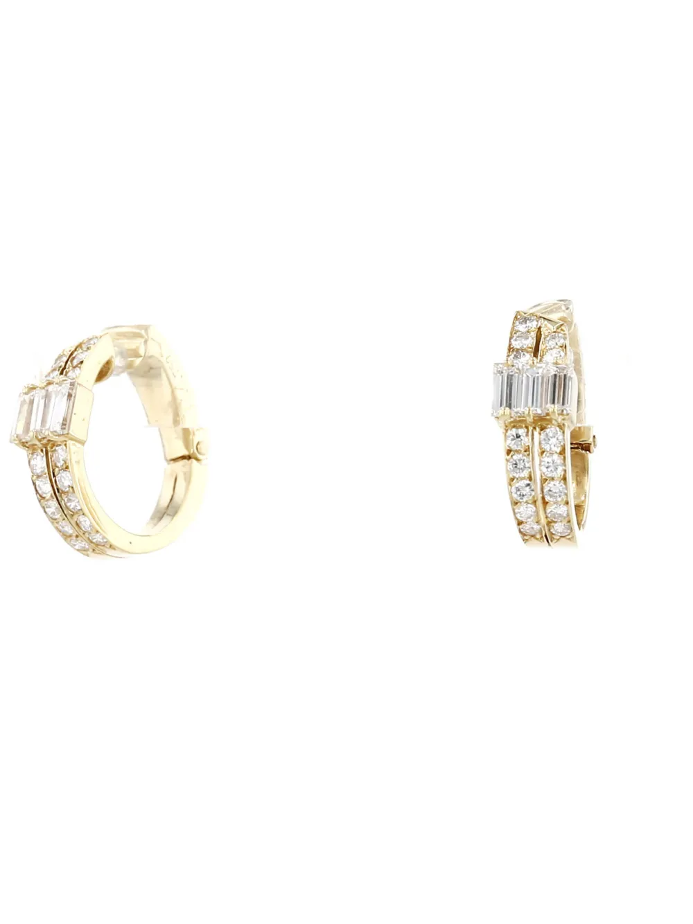 Pre-owned Van Cleef & Arpels 1990s Yellow Gold Diamond Earrings
