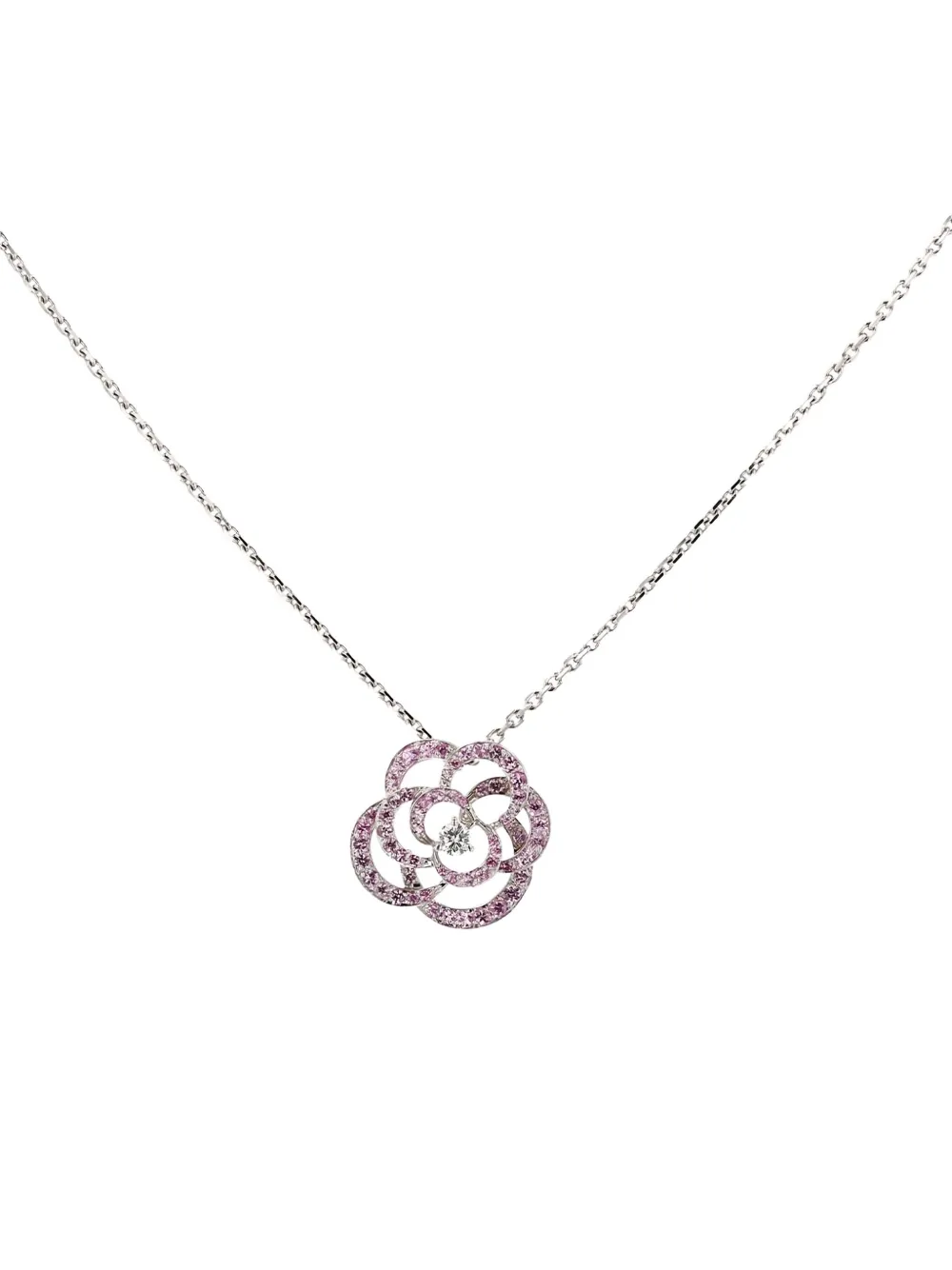 CHANEL Pre-Owned 2008 white gold Diamond Sapphire Pendant - シルバートーン CHANEL Pre-Owned 2008 white gold Diamond Sapphire Pendant - シルバートーン