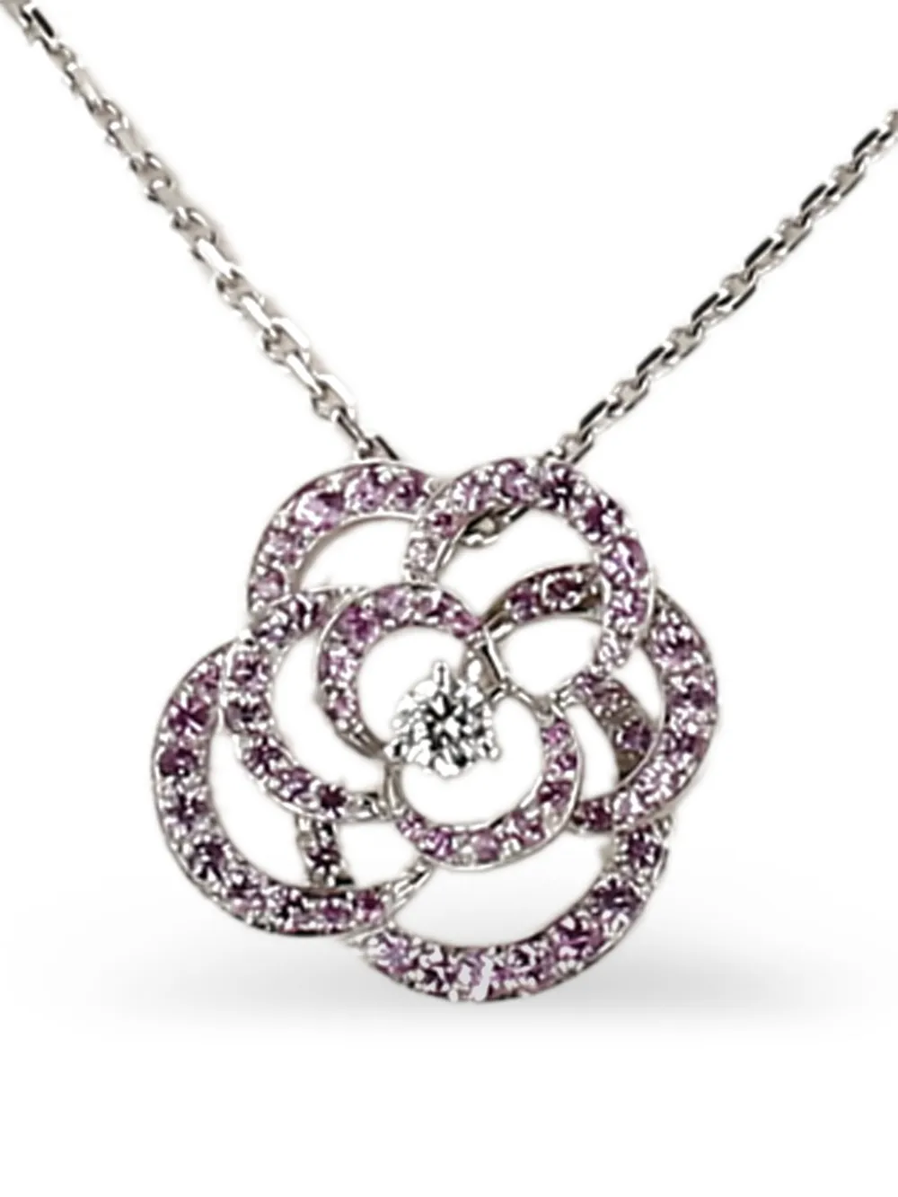 CHANEL Pre-Owned 2008 white gold Diamond Sapphire Pendant | Women | Image 2