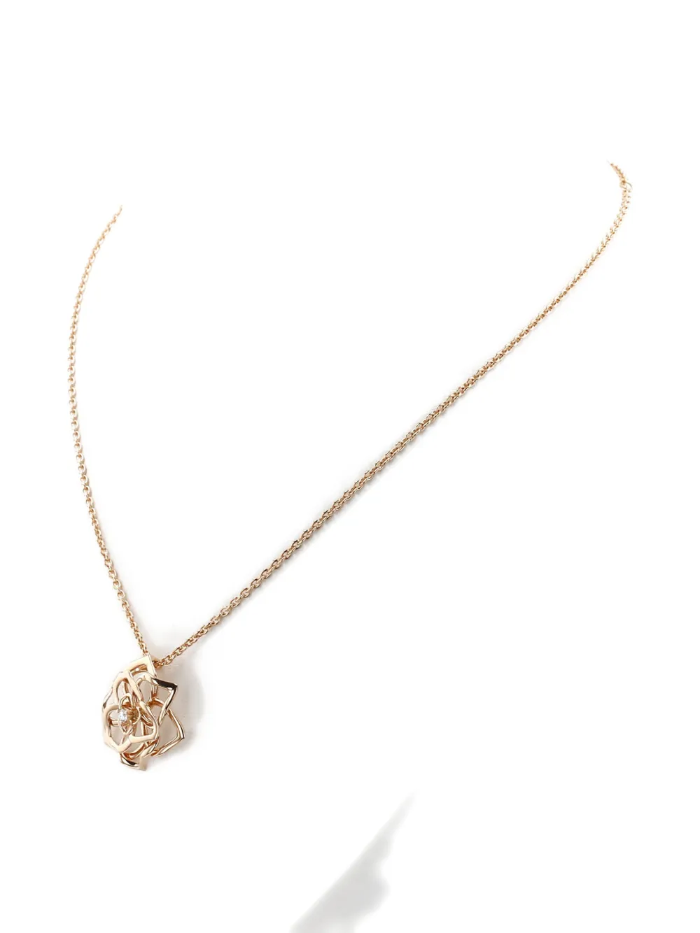 Pre-owned Piaget 2010s Rose Gold Diamond Pendant In Pink