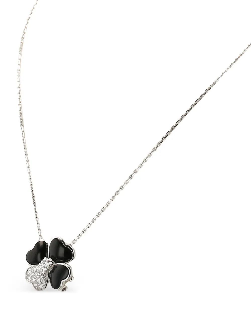 Van Cleef & Arpels Pre-Owned 2010s white gold diamond onyx-pendant | Women | Image 2