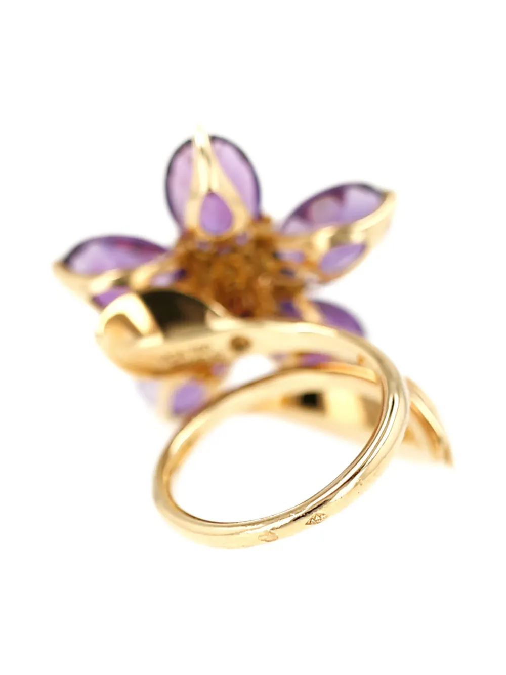 Pre-owned Van Cleef & Arpels 2000s Yellow Gold Amethyst Citrinei Ring