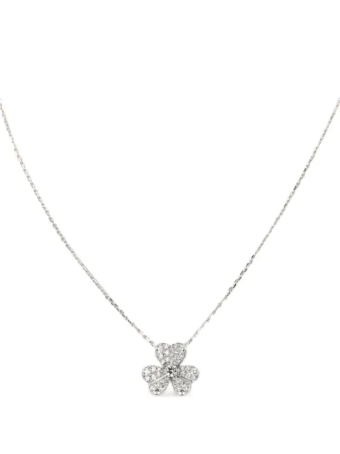 Van Cleef & Arpels Pre-Owned 2020s Weißgoldhalskette mit Diamant