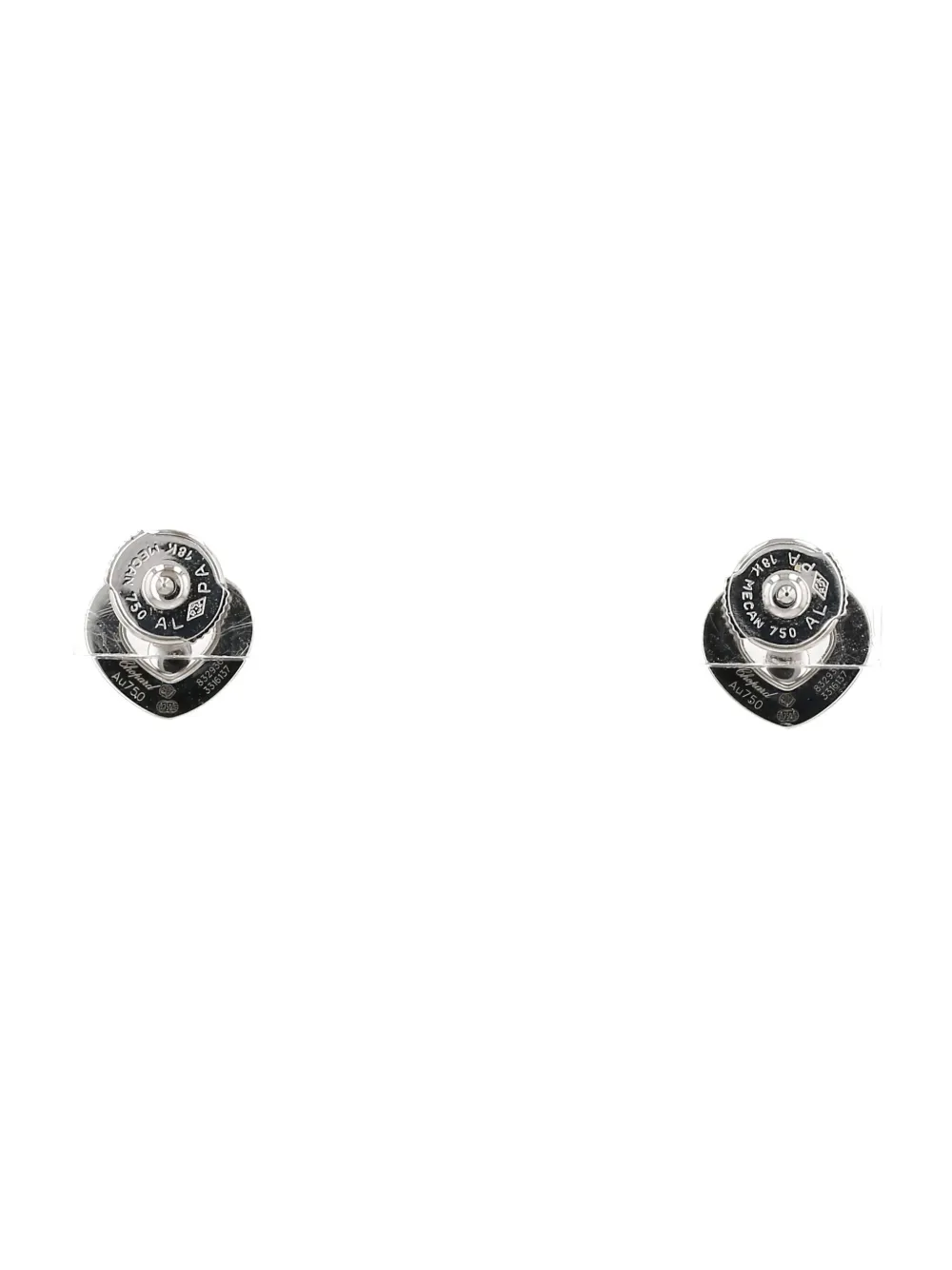 Pre-owned Chopard 2020s Icon White Gold Diamond Earrings In Silver