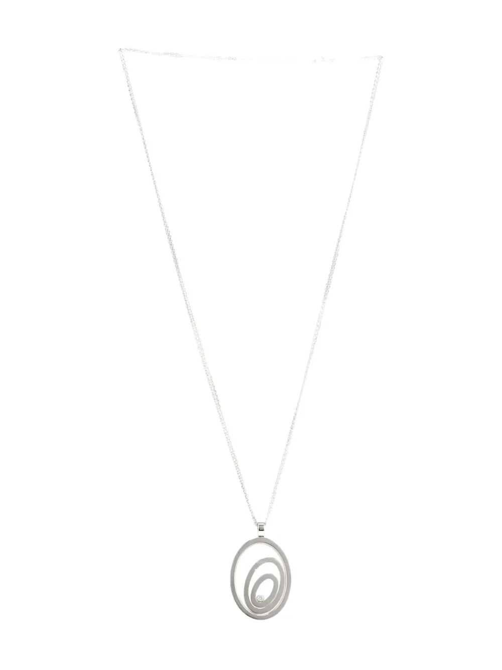 Chopard Pre-Owned 2020s white gold diamond necklace - シルバートーン Chopard Pre-Owned 2020s white gold diamond necklace - シルバートーン