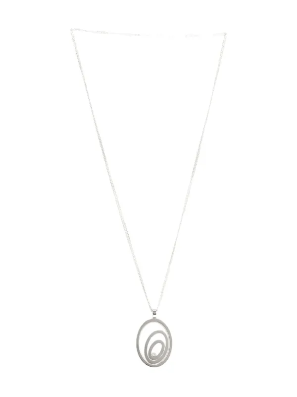 Chopard Pre-owned 2020s White Gold Diamond Necklace in Silver