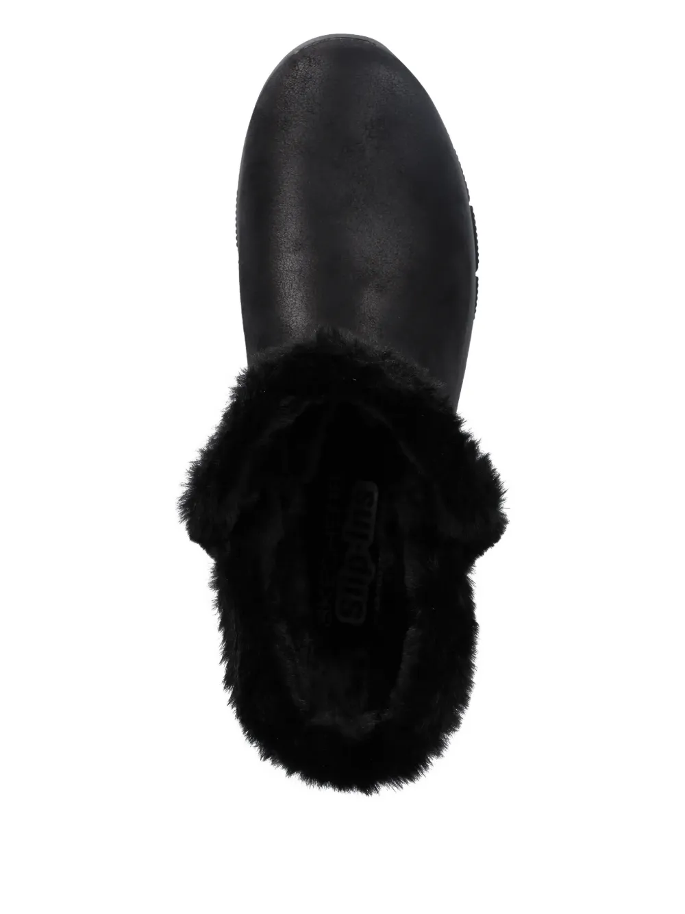 Skechers Fur-trim Buckle Boots In Black