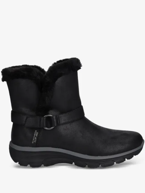 Skechers fur-trim buckle boots