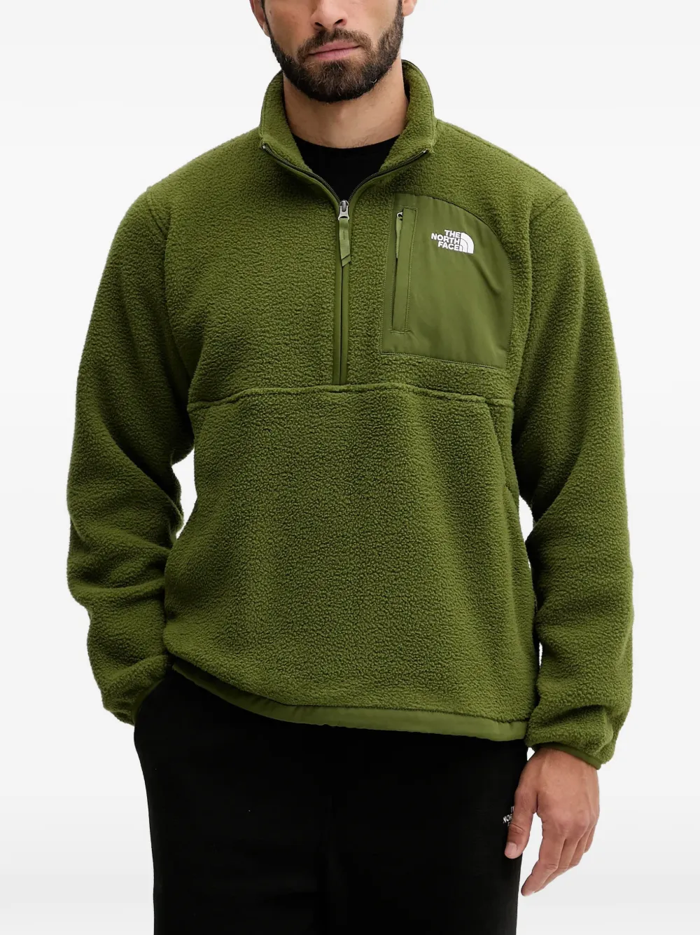 The North Face Yumiori zip pocket fleece sweater - Verde