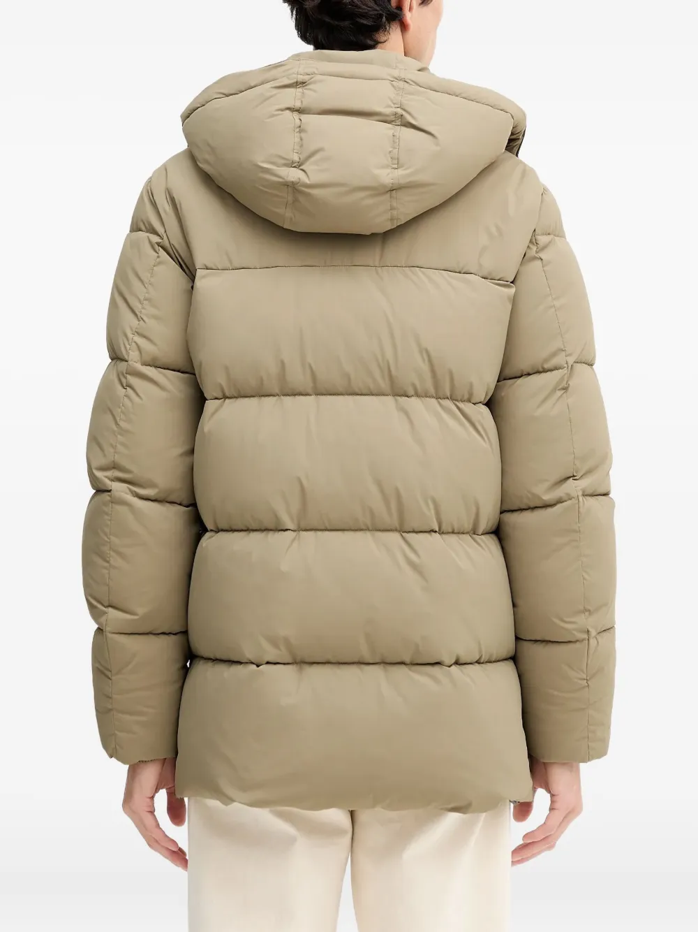 Trussardi Donsjas met capuchon Beige