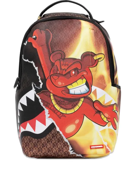 Sprayground bear-print backpack