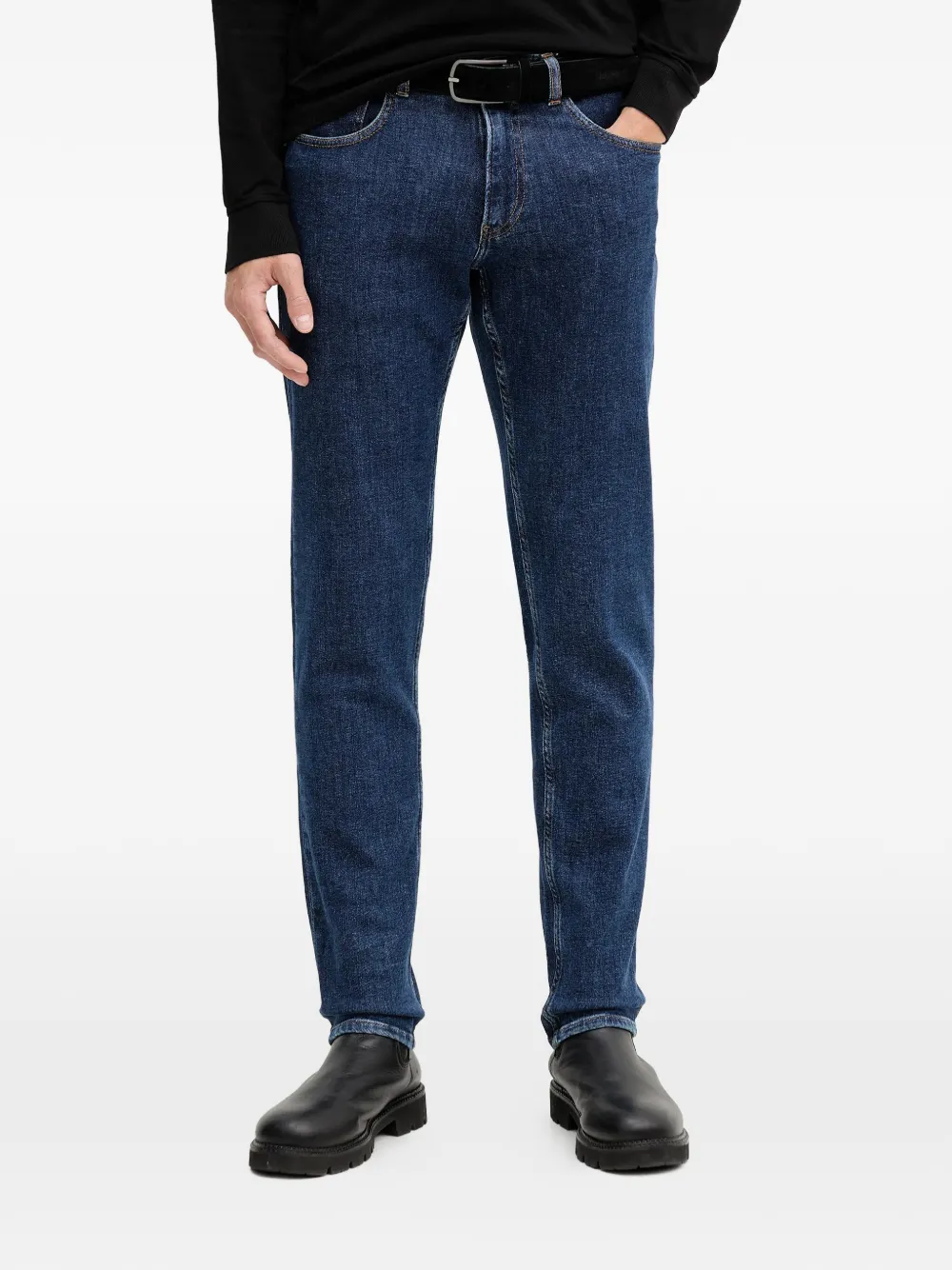 Trussardi Close belt straight-leg jeans - Blu