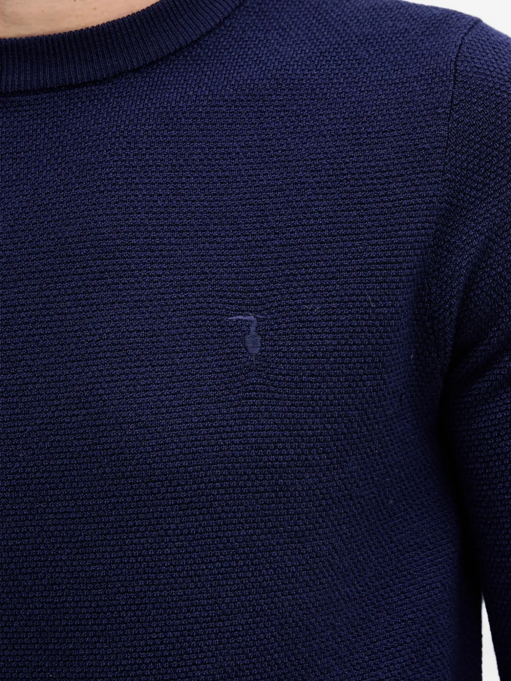 Trussardi Getextureerde trui met logo Blauw
