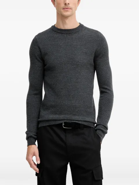 Trussardi textured crewneck jumper