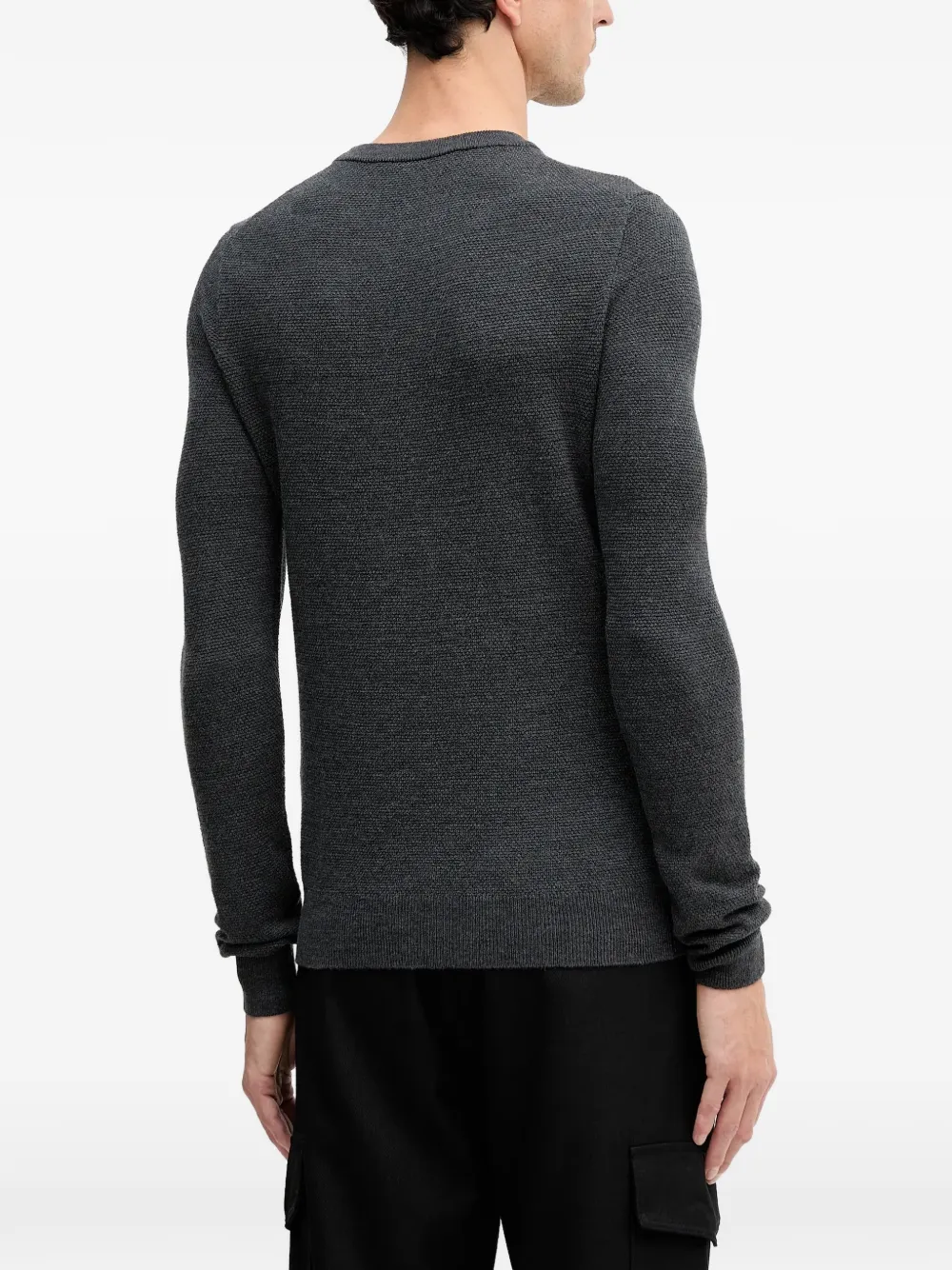  Trussardi Textured Crewneck Jumper - Grey 