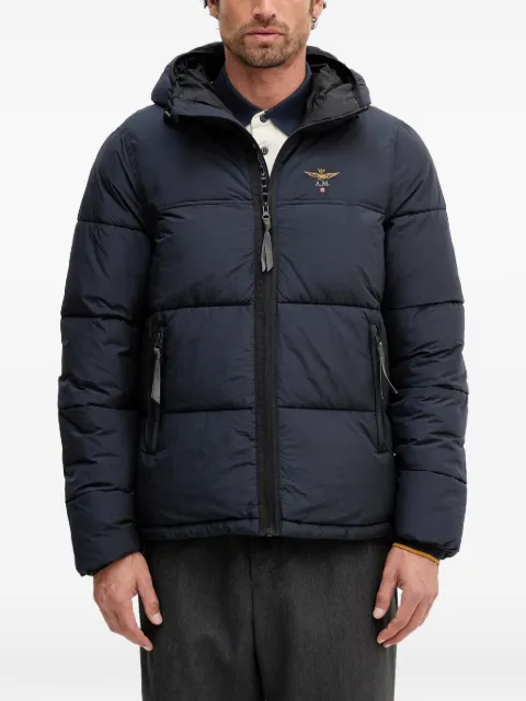 Aeronautica Militare hooded padded jacket