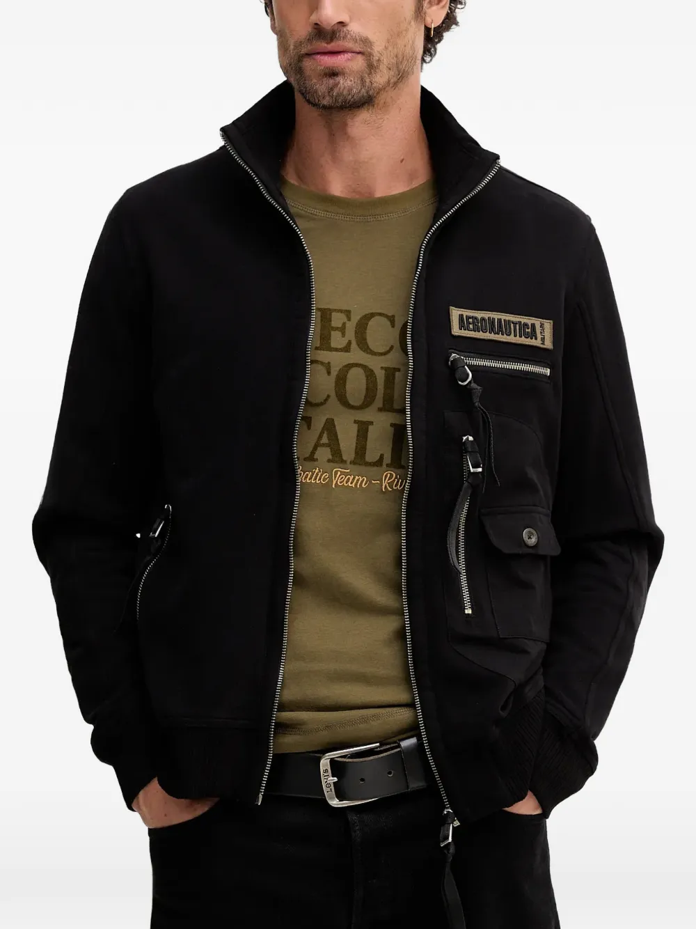 Aeronautica Militare zip-up jacket - Nero