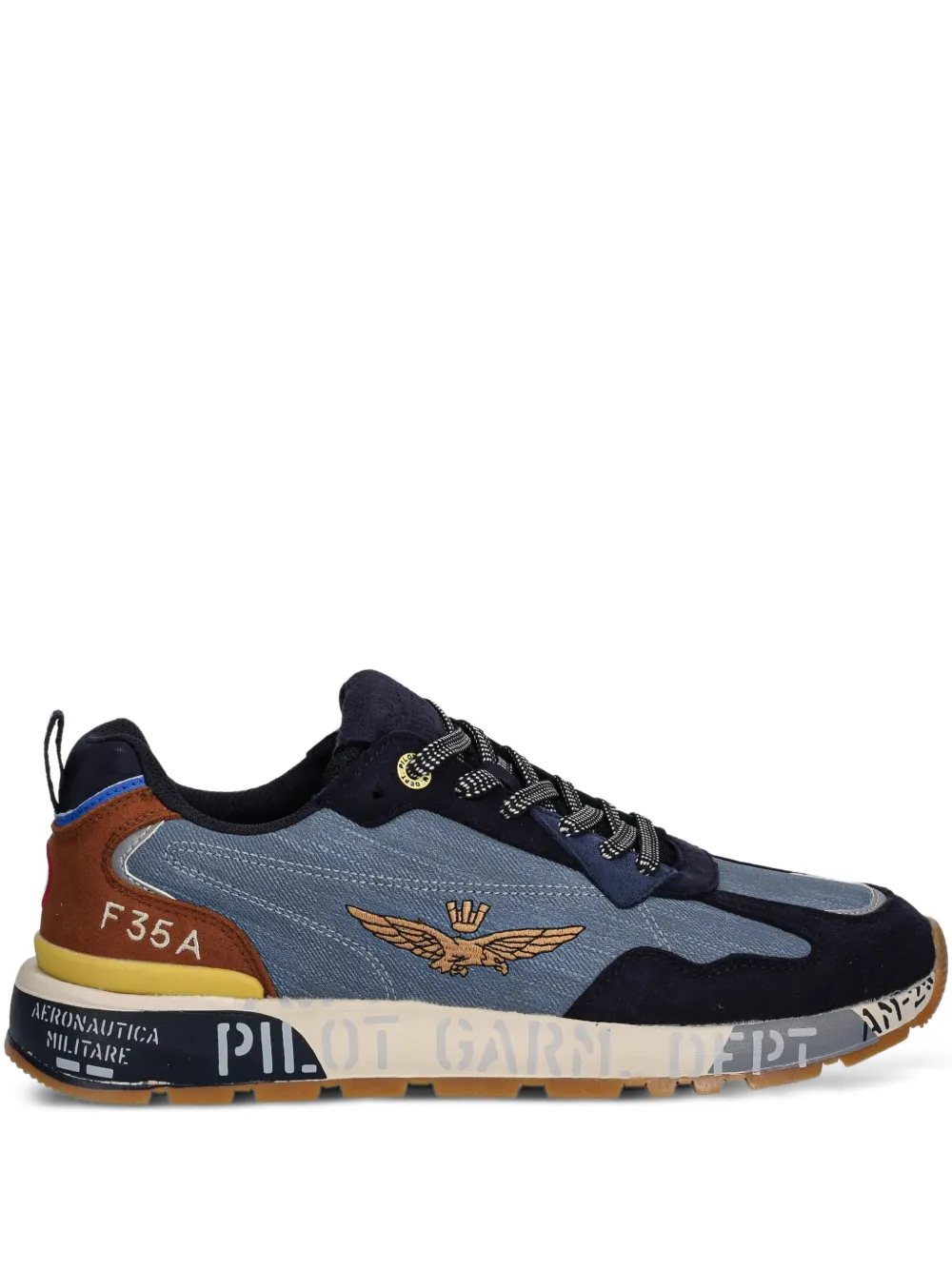 Aeronautica Militare logo-motif sneakers - Blu