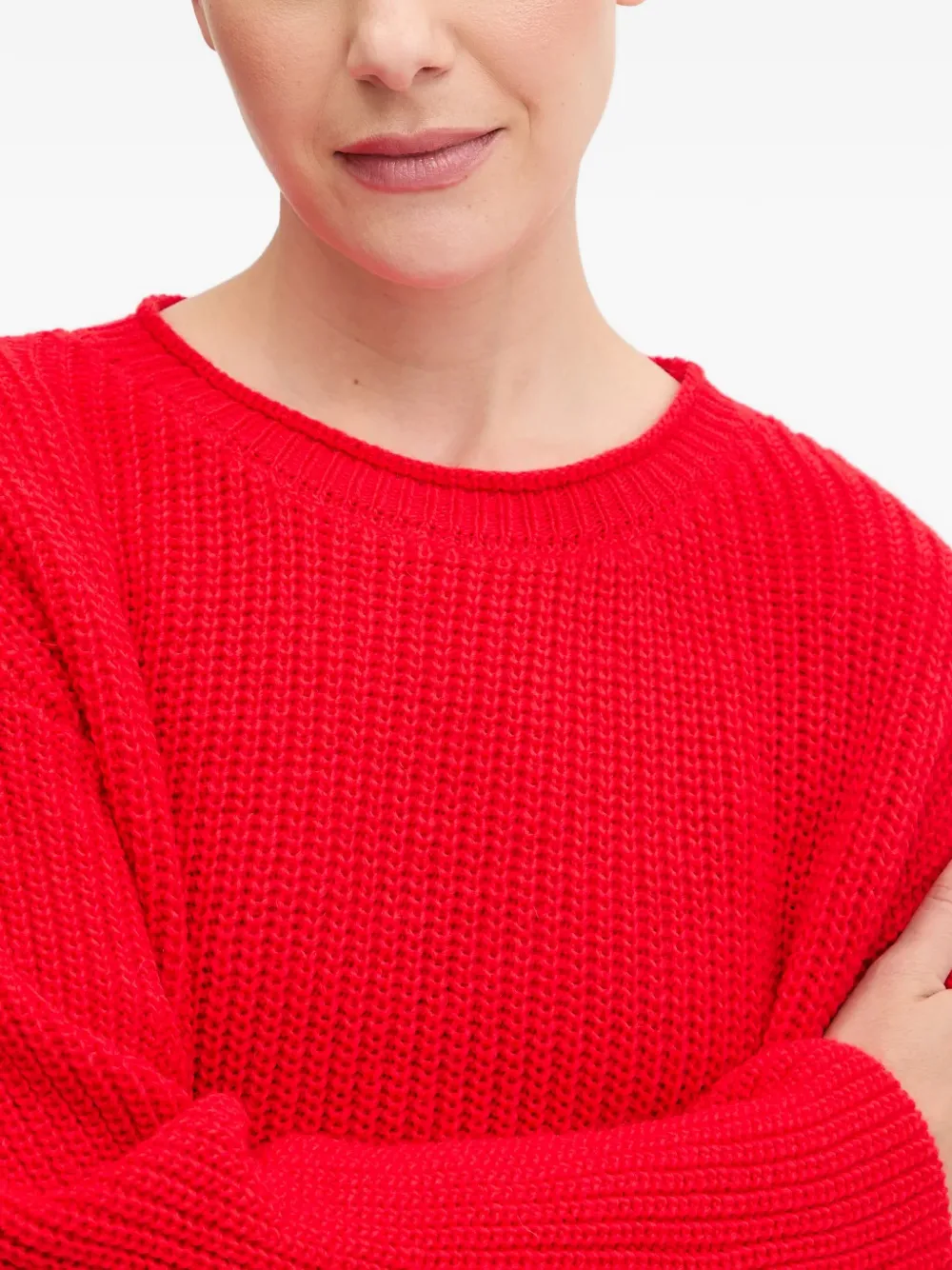 American Vintage Crashway gebreide trui met ronde hals Rood