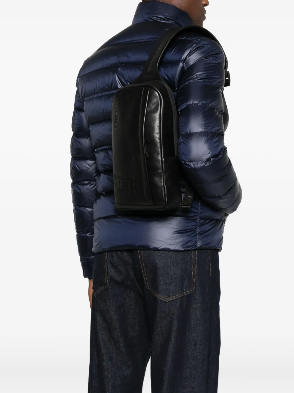 Piquadro Lobo-patch Backpack In Black