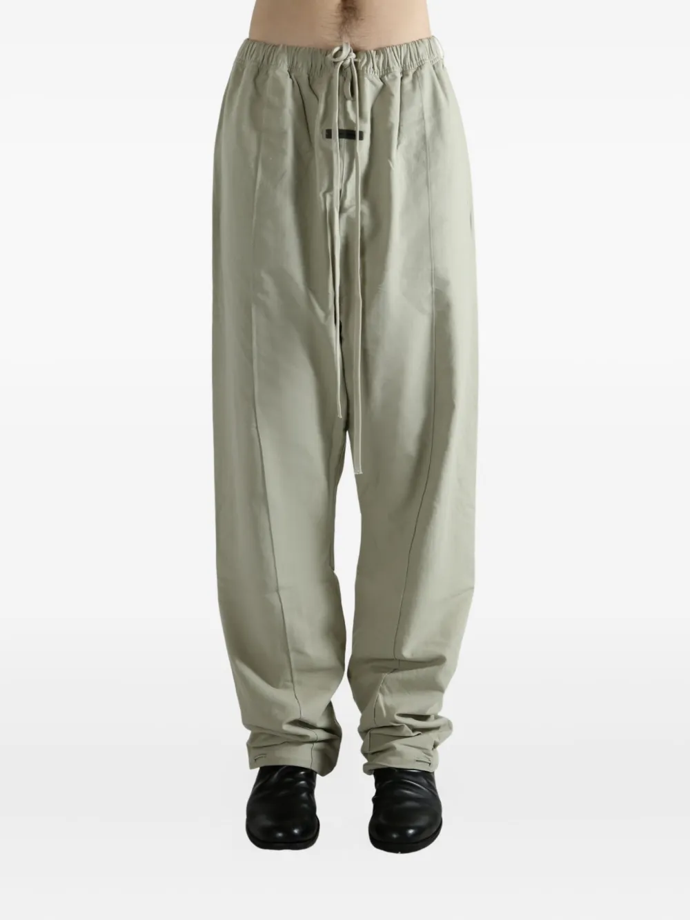 Essentials Oxford Drawstring-waist Track Pants In Neutral