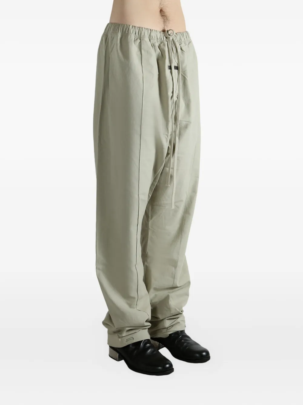 Essentials Oxford Drawstring-waist Track Pants In Neutral