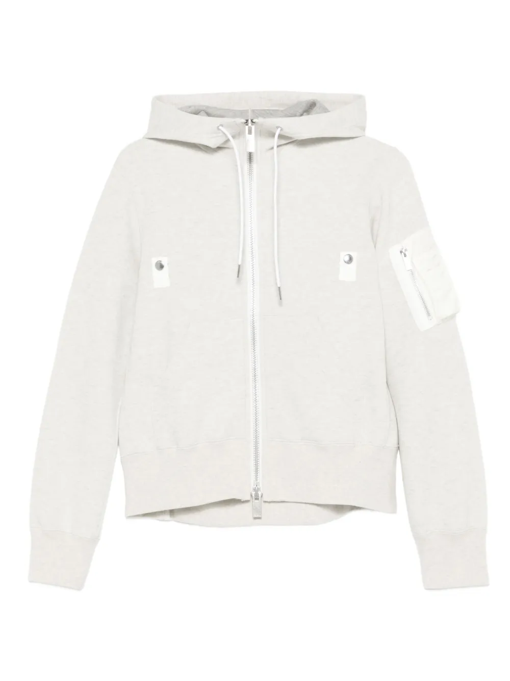 sacai ジップアップ ボンバージャケット - ニュートラル sacai ジップアップ ボンバージャケット - ニュートラル