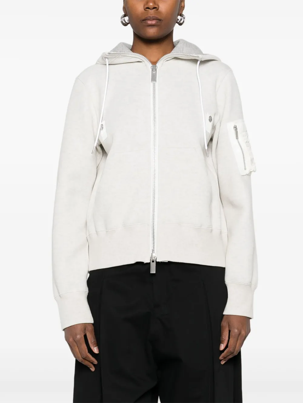 sacai Bomberjack met rits Beige