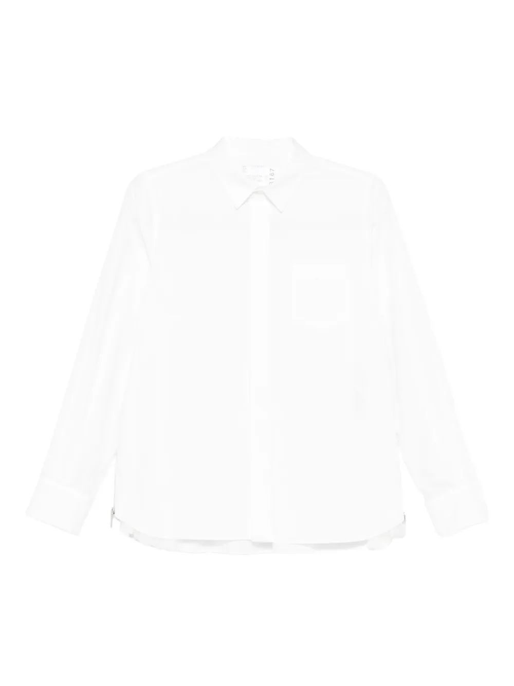 sacai コットン シャツ - ホワイト sacai コットン シャツ - ホワイト